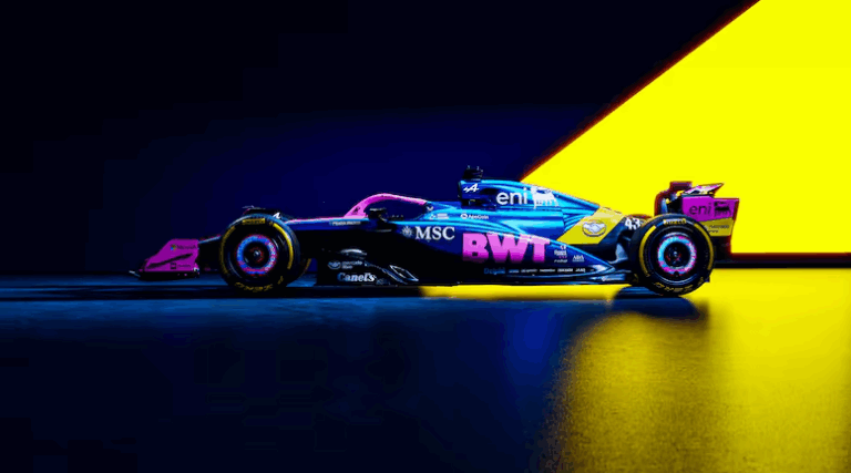 Franco Colapinto estrena los colores de Mercado Libre en el auto de Alpine para la gira de la Fórmula 1 por América