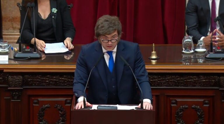 Milei abrió el período 144 de sesiones ordinarias en el Congreso