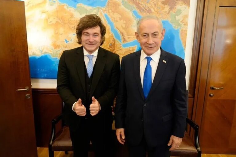 Milei profundiza su alianza con Netanyahu en Israel