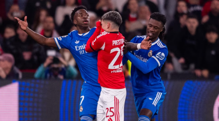La contundente sanción que le impuso la UEFA a Gianluca Prestianni por su cruce con Vinícius Júnior