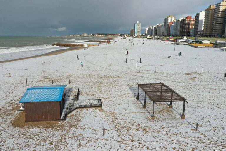 La Plata bajo cero en medio de una ola polar y nieve en la provincia
